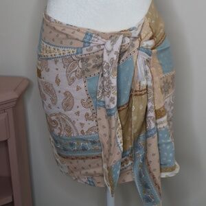 NWT Style Rack Paisley Wrap Skirt MEDIUM